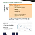 Bomba de agua SOLAR sumergible BESTFLOW modelo bhd-3ss1.2 3"