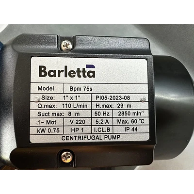 Bomba de agua Centrifuga Barletta Bpm 75s 1x1 1 Hp Impulsor Inox