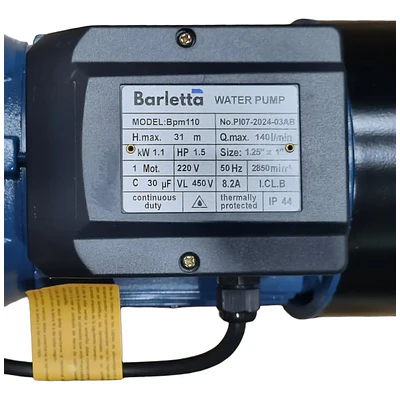 Bomba de agua Centrifuga Barletta Bpm 110 1 14x1 1.5hp 220v