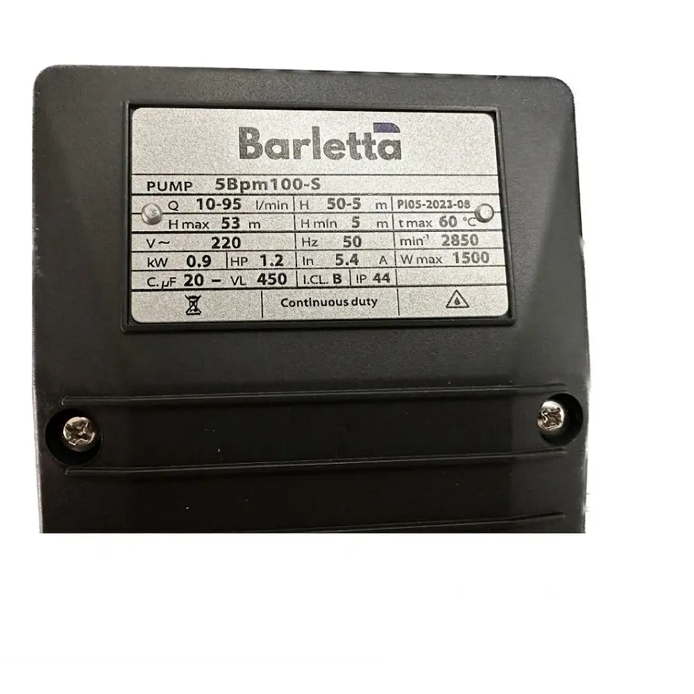 Bomba Centrifuga Multietapa Barletta 5bpm 100s 1x1 1.2 Hp