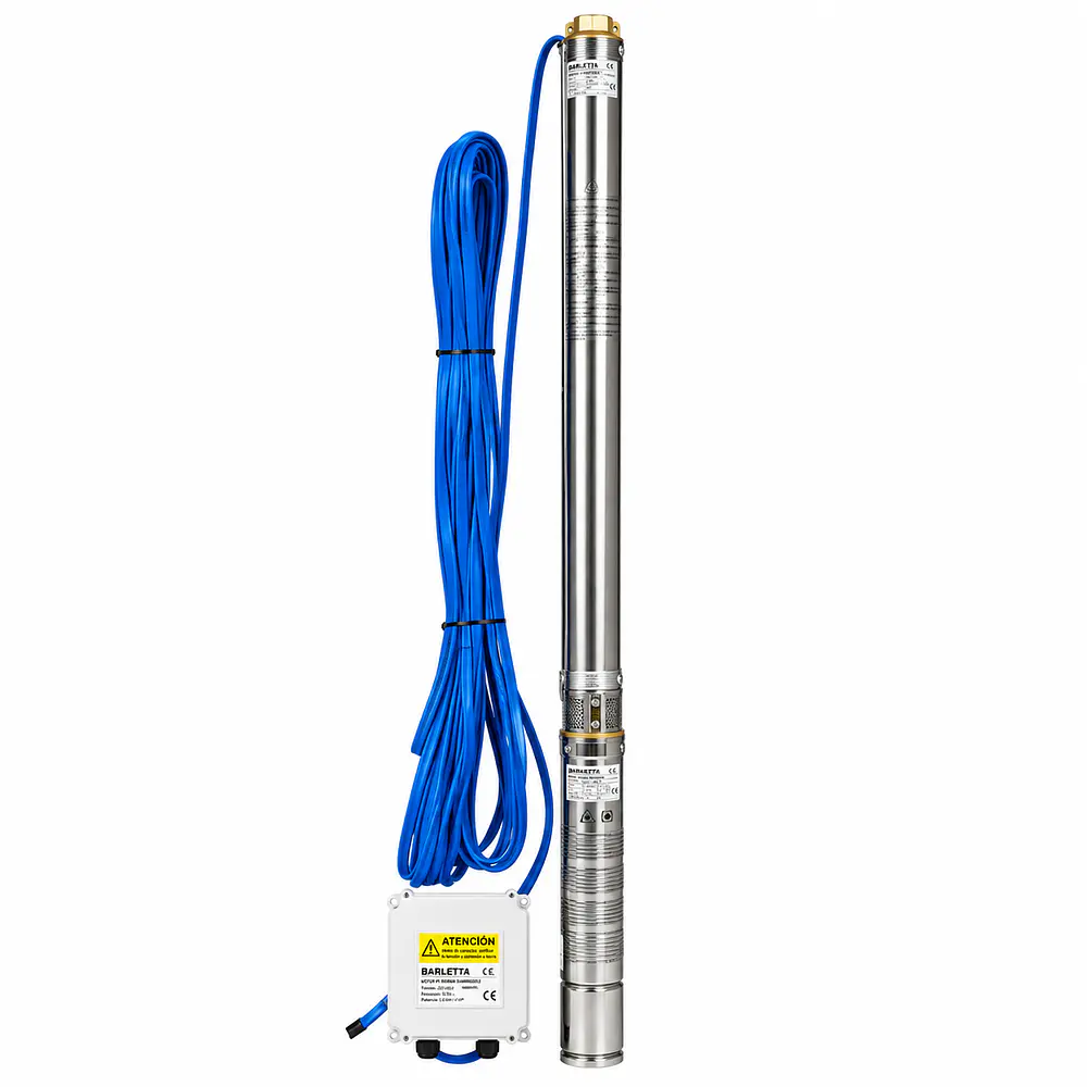 Bomba Sumergible Barletta 3SDM1.8/37 1,5 HP 220V con 50 m de Cable y Tablero