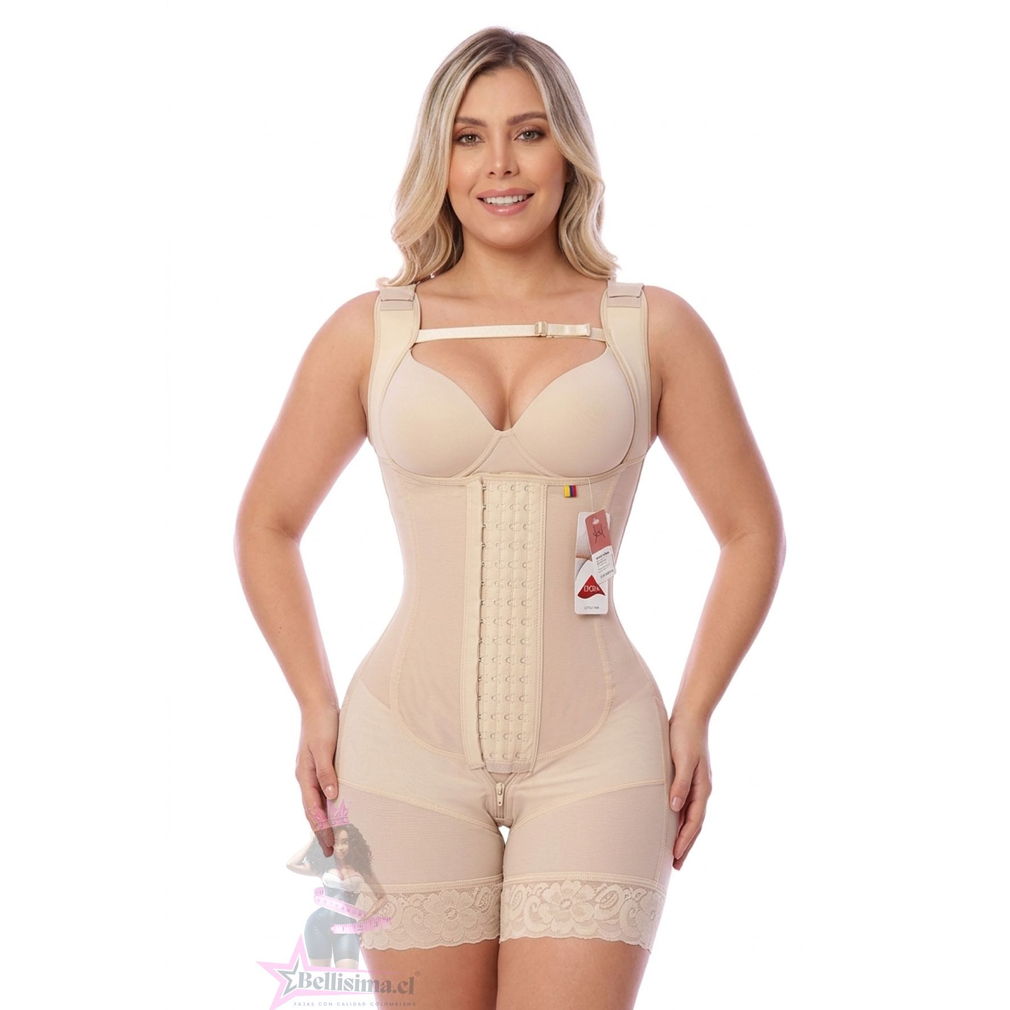 Faja short Media Compresión - 4 Hileras de Broches 1