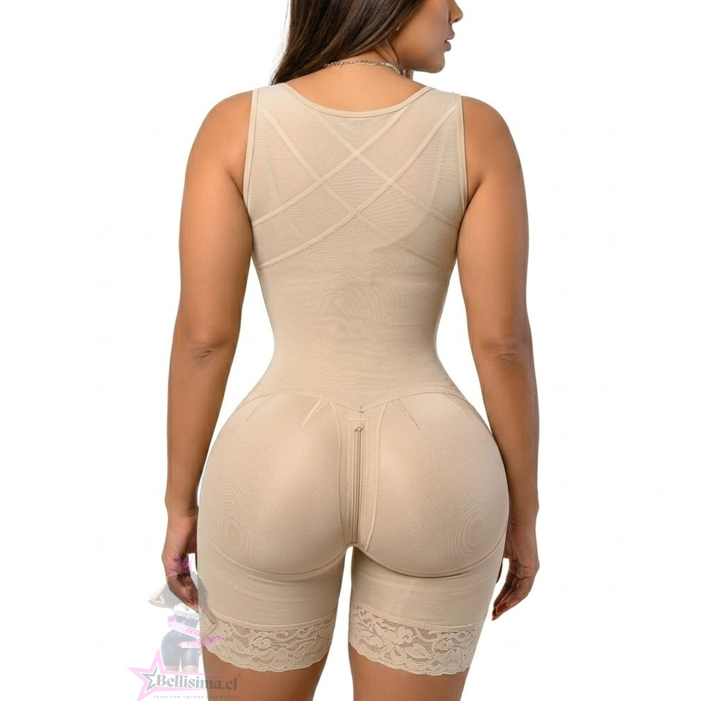 Faja short Media Compresión - 4 Hileras de Broches 2