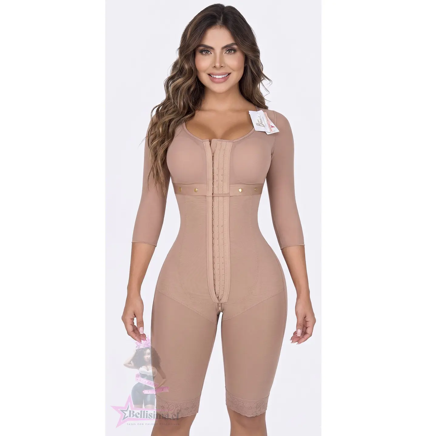Faja LIPO 360 Hasta la rodilla con Mangas y Brasier 1