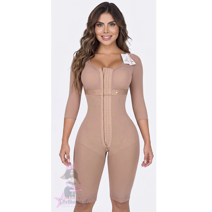 Faja LIPO 360 Hasta la rodilla con Mangas y Brasier 1
