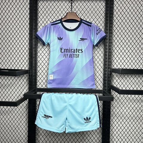 Kit Criança Arsenal Terceiro 2024/25