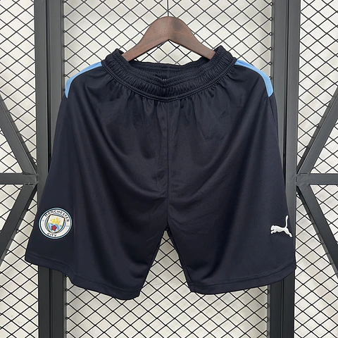 Calções Manchester City Principal Preto 2025/26