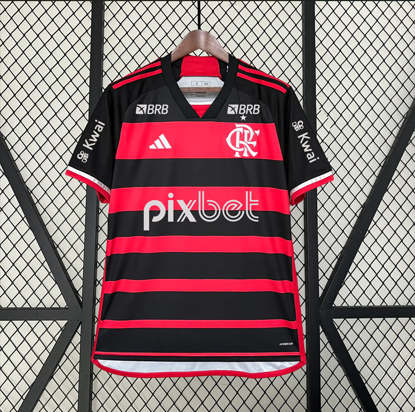 Camisola Flamengo Principal 2024/25 Todos os Patrocínios  1
