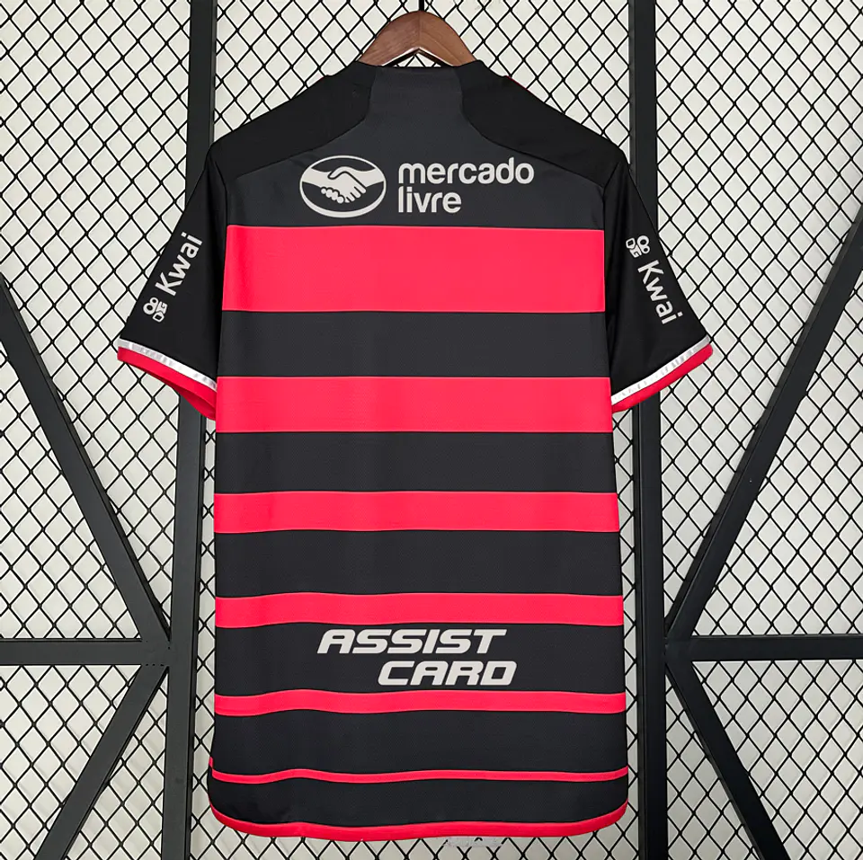 Camisola Flamengo Principal 2024/25 Todos os Patrocínios  2