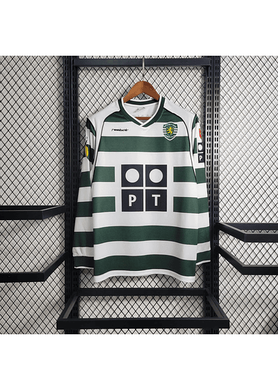 Sporting Home Jersey 2002 Long Sleeve