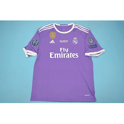 Camisola Real Madrid Alternativa 2016/17 Todos os Patchs