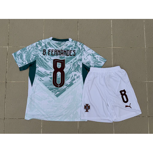 Portugal Alternativa + Calção Bruno Fernandes 2026 - Entrega Rápida 