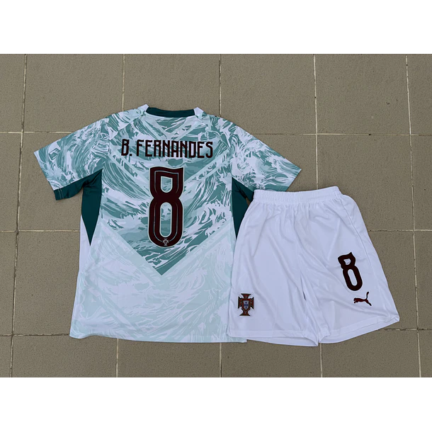 Portugal Alternativa + Calção Bruno Fernandes 2026 - Entrega Rápida 