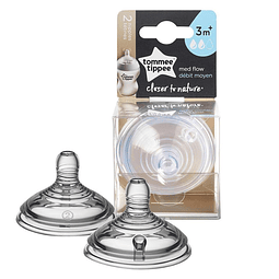 TETINA CLOSER TO NATURE (PACK DE 2) -TOMMEE TIPPEE MEDIANO 3 M+