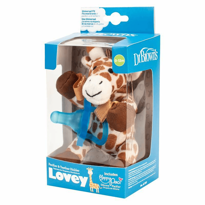 PELUCHE SUJETADOR DE CHUPONES JIRAFA LOVEY 0-12M 2