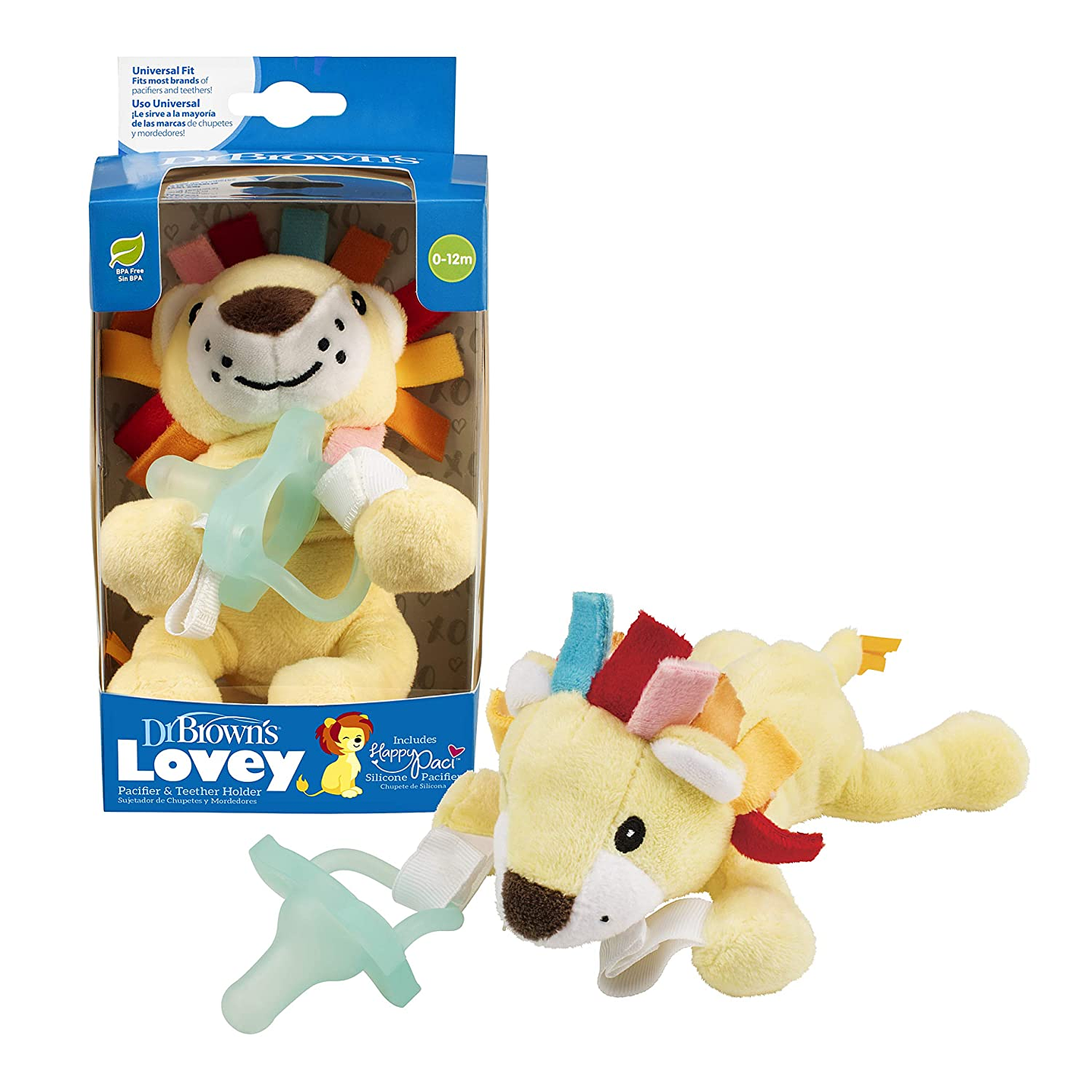 PELUCHE SUJETADOR DE CHUPONES LOONY EL LEÓN LOVEY 0-12M 1