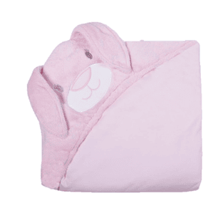 COLCHA PELUCHE CON ALGODÓN PYMA, ACOLCHADO CONEJO ROSA/ROSA-