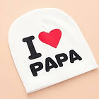 GORRO I LOVE PAPA BLANCO 3