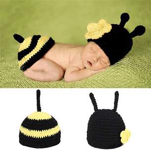 TRAJES TEJIDOS PARA PRIMEROS MESES ABEJITA 0-6 M