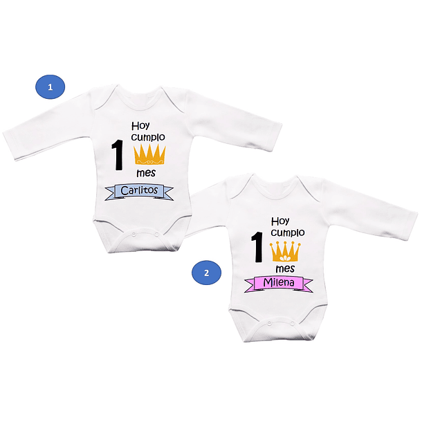 BODY PERSONALIZABLE CUMPLE MESES Y AÑO 2