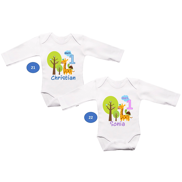 BODY PERSONALIZABLE CUMPLE MESES Y AÑO 12