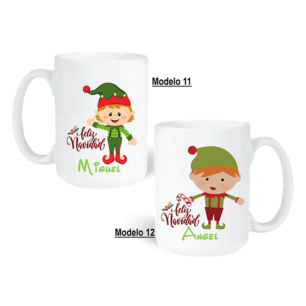 TAZAS NAVIDEÑAS PERSONALIZADA CON LOGO, NOMBRE, ETC. 7