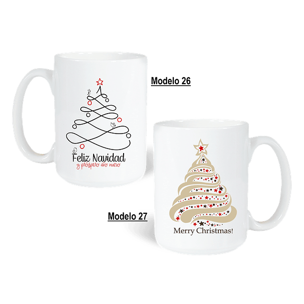 TAZAS NAVIDEÑAS PERSONALIZADA CON LOGO, NOMBRE, ETC. 15