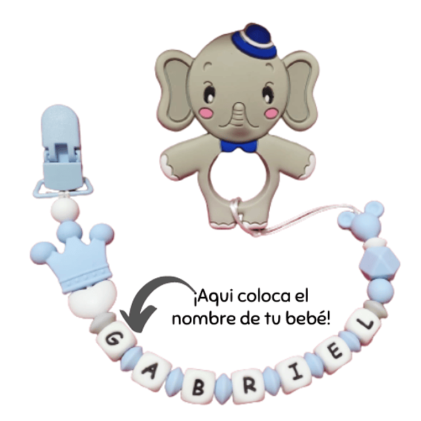 MORDEDOR + PORTACHUPÓN PERSONALIZADO ELEFANTE 1