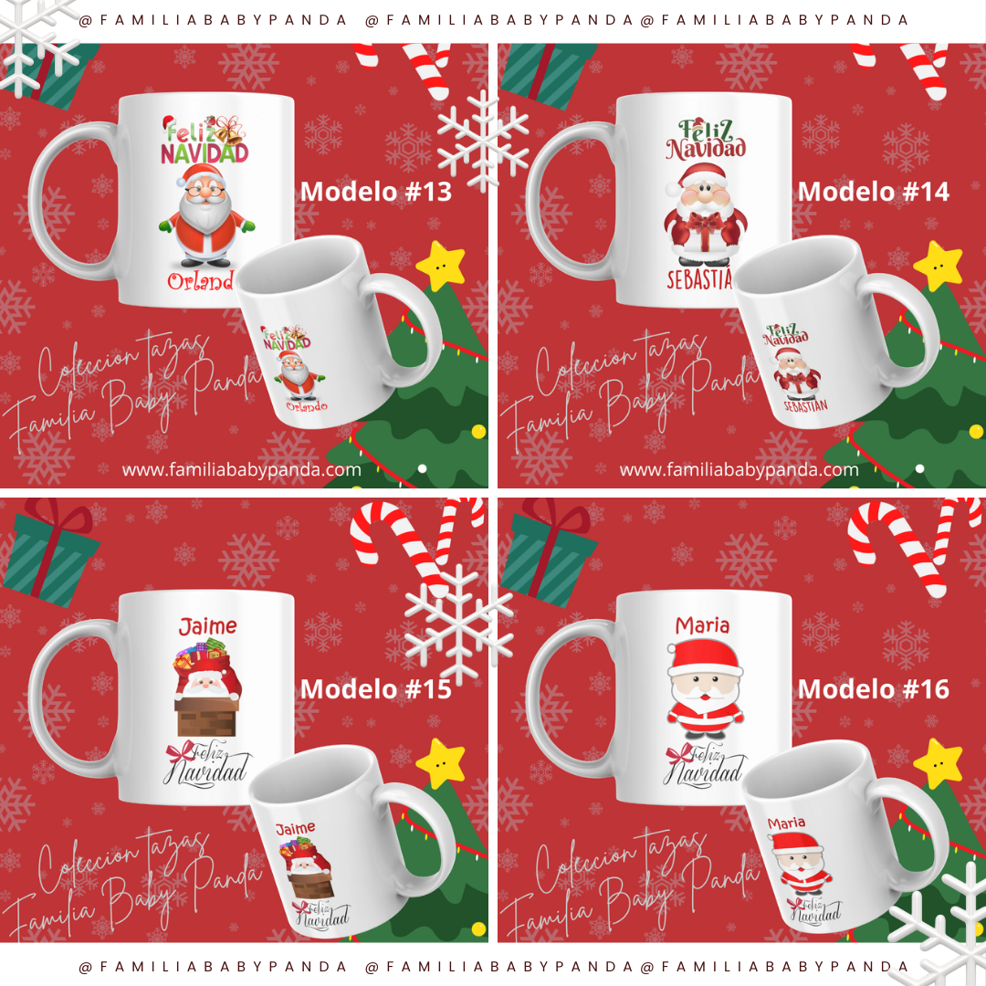 TAZAS NAVIDEÑAS PERSONALIZADA CON LOGO, NOMBRE, ETC. 5