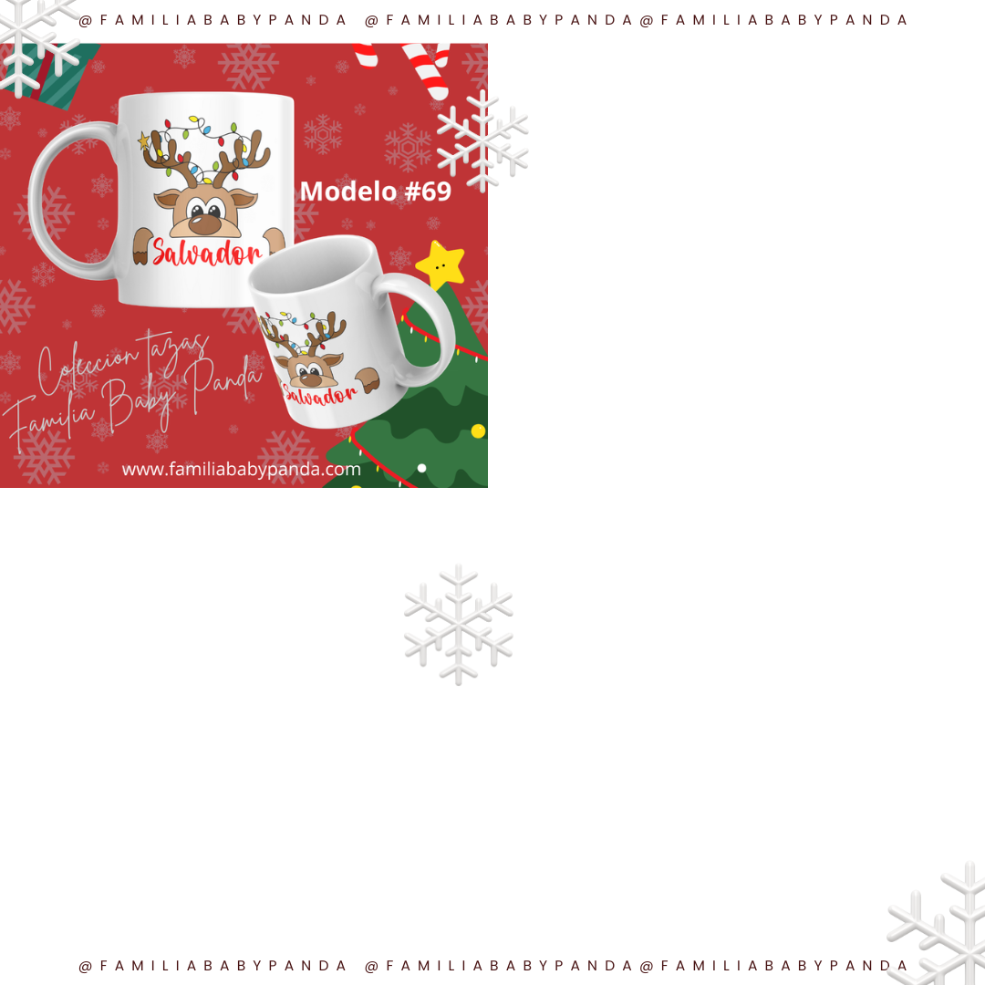 TAZAS NAVIDEÑAS PERSONALIZADA CON LOGO, NOMBRE, ETC. 19