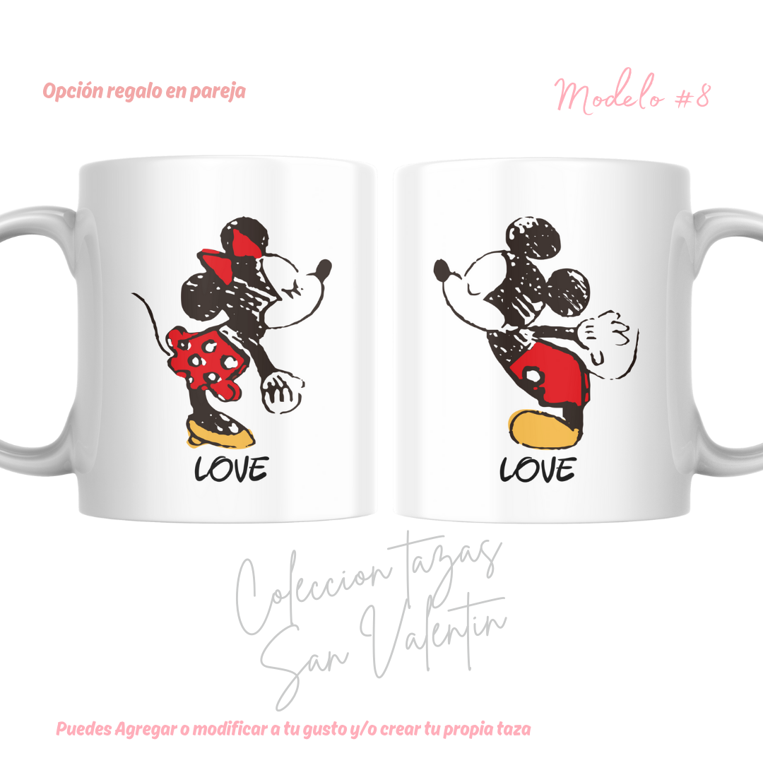 TAZAS SAN VALENTIN PAREJA PERSONALIZADAS FRASE Y/O NOMBRE 8