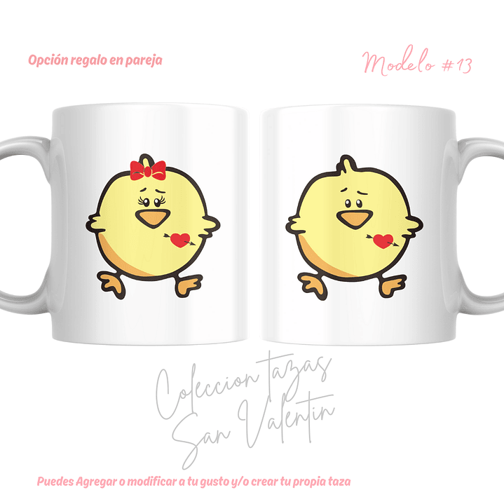 TAZAS SAN VALENTIN PAREJA PERSONALIZADAS FRASE Y/O NOMBRE 9