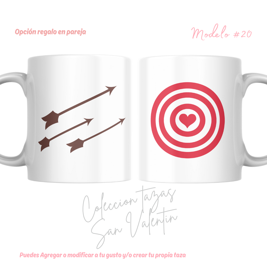 TAZAS SAN VALENTIN PAREJA PERSONALIZADAS FRASE Y/O NOMBRE 11