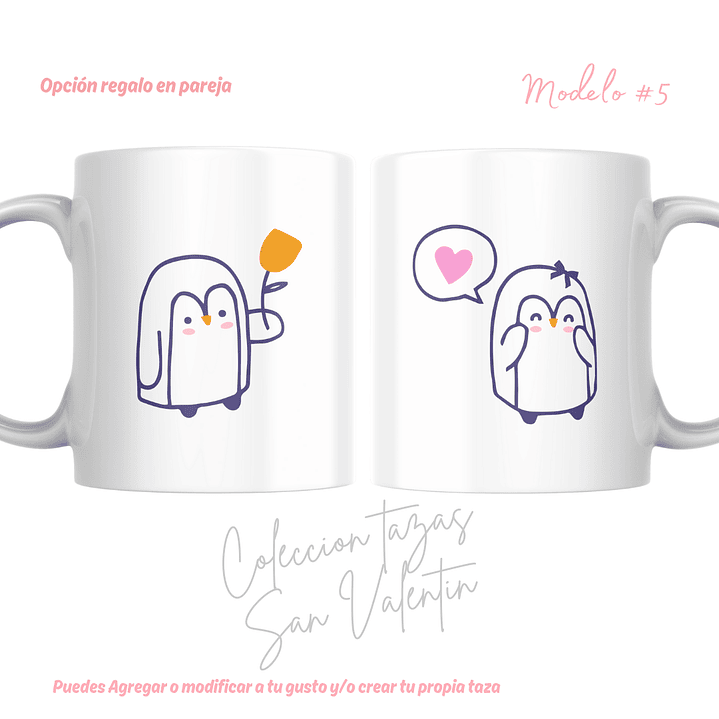 TAZAS SAN VALENTIN PAREJA PERSONALIZADAS FRASE Y/O NOMBRE 27