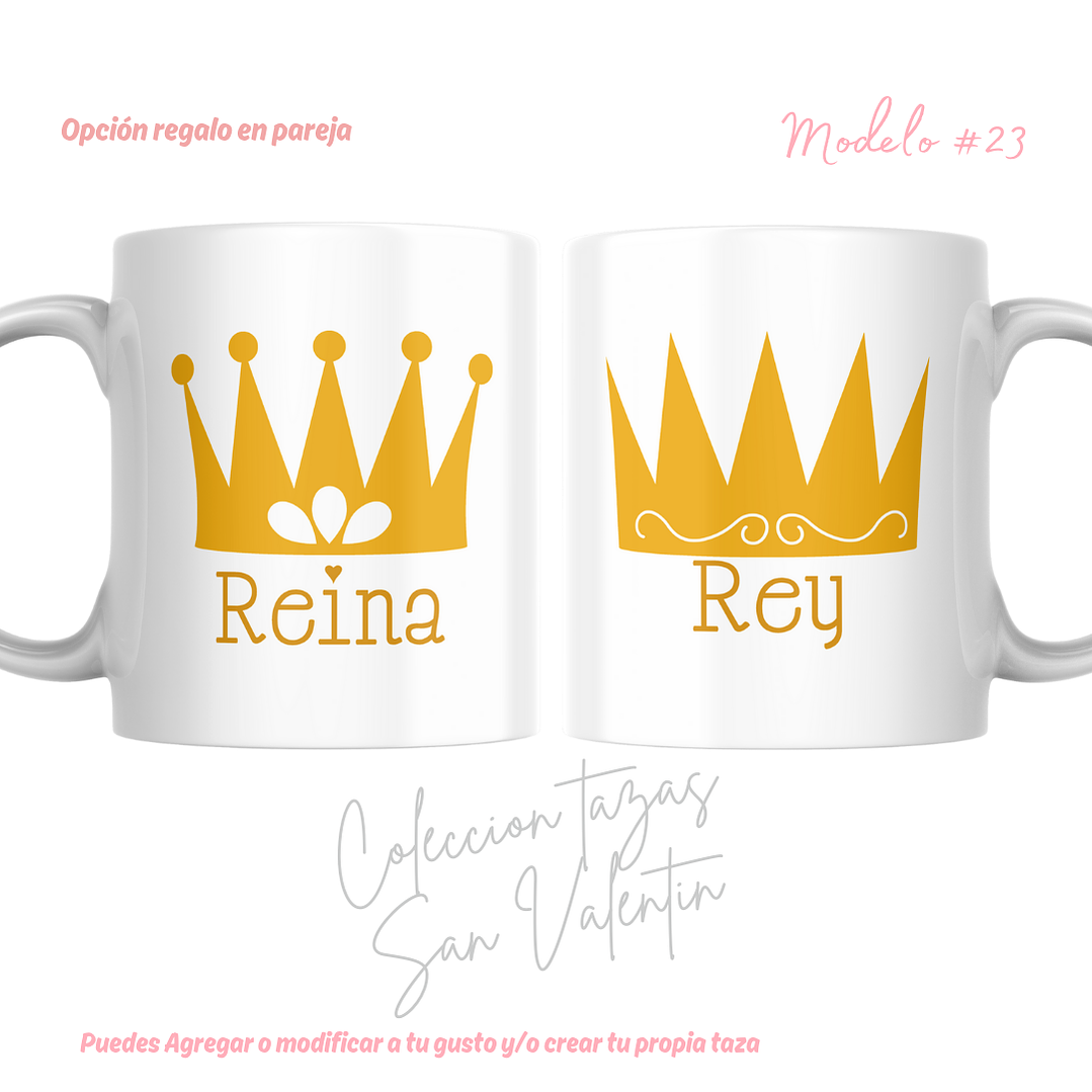 TAZAS SAN VALENTIN PAREJA PERSONALIZADAS FRASE Y/O NOMBRE 29