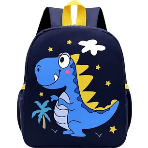 MOCHILA PARA NIÑOS PEQUEÑOS DINOSAURIO NAVY