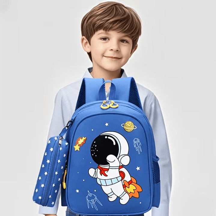 MOCHILA PARA NIÑOS PEQUEÑOS ASTRONAUTA	AZUL 3