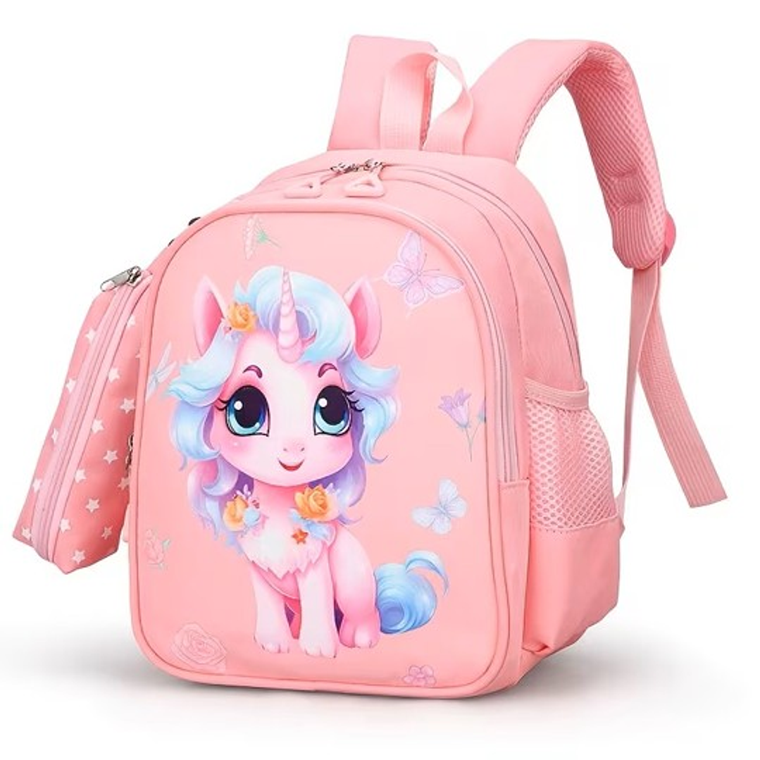 MOCHILA PARA NIÑOS PEQUEÑOS UNICORNIO ROSA 1