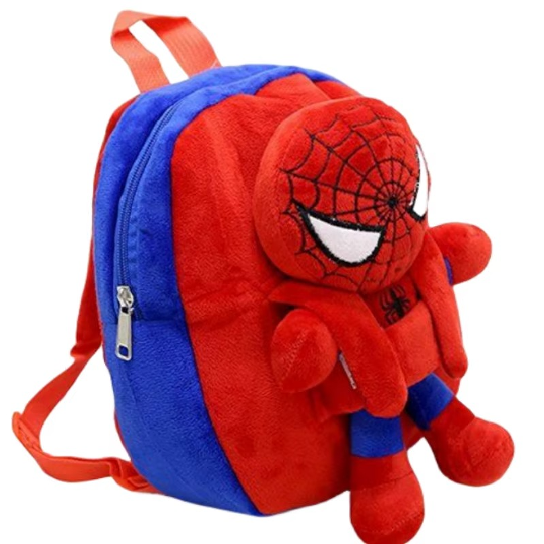 MOCHILA PARA NIÑOS PEQUEÑOS HOMBRE ARAÑA CON PELUCHE EXTRAIBLE 1