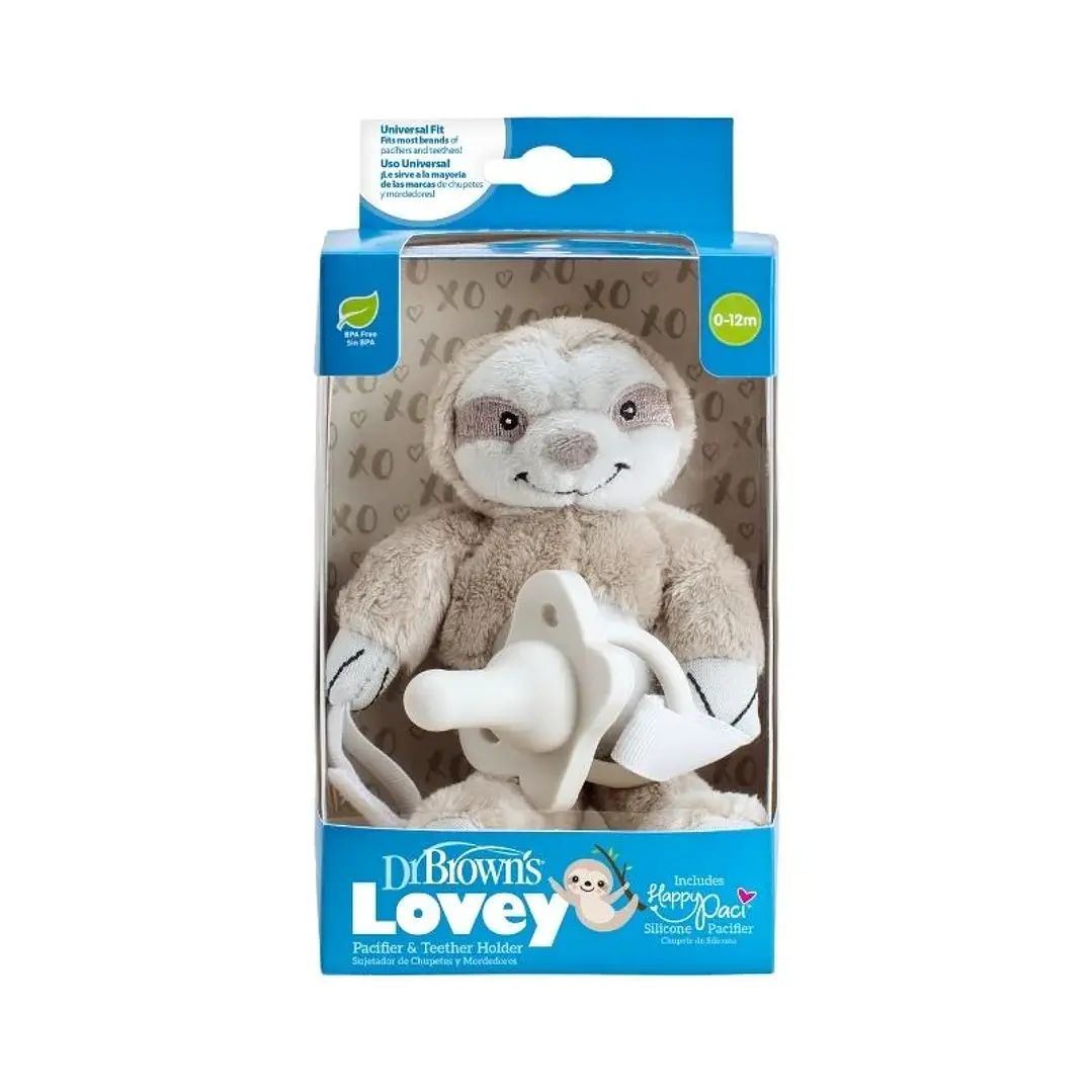 PELUCHE SUJETADOR DE CHUPONES PEREZOSO LOVEY 0-12M 3