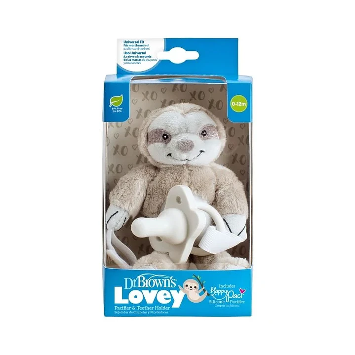 PELUCHE SUJETADOR DE CHUPONES PEREZOSO LOVEY 0-12M 3