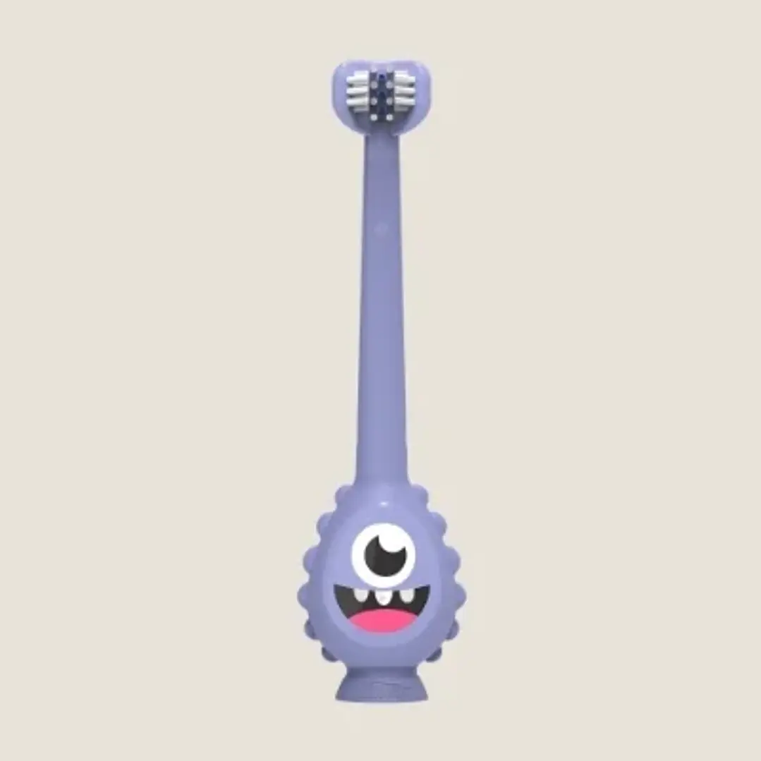 CEPILLO DE DIENTES DE BEBÉ A NIÑO PEQUEÑO DR BROWNS MONSTRUO MORADO 2