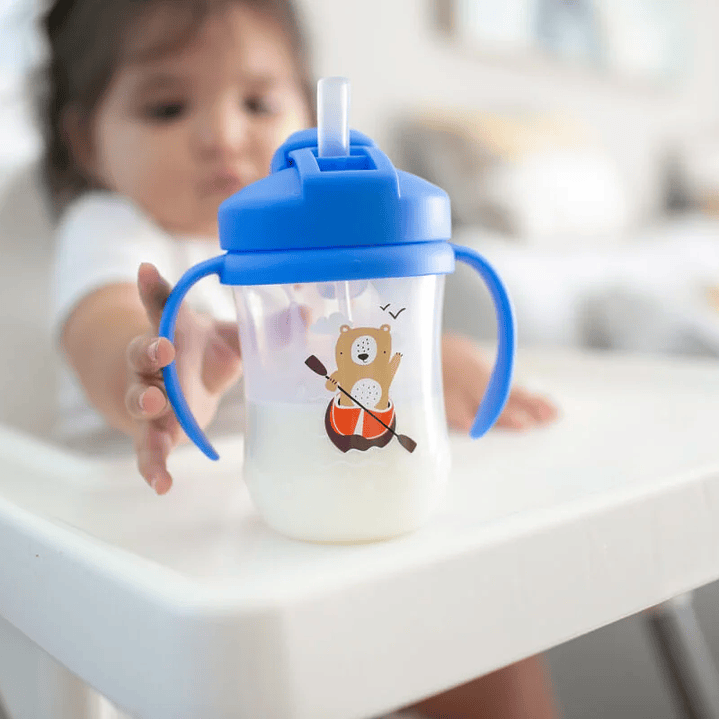 VASO DE TRANSICIÓN CON SORBETE / PESO 9 OZ AZUL 2