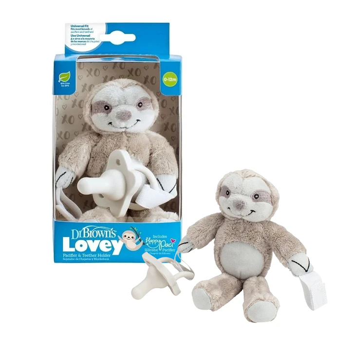 PELUCHE SUJETADOR DE CHUPONES PEREZOSO LOVEY 0-12M 1