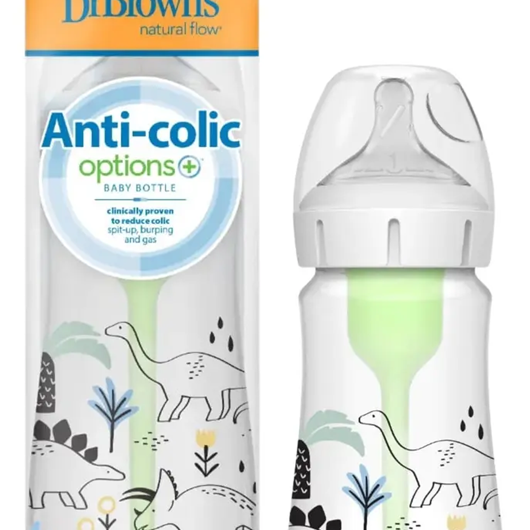 BIBERÓN OPTIONS+ BOCA ANCHA DR BROWNS POLIPROPILENO 9 OZ DINO 8