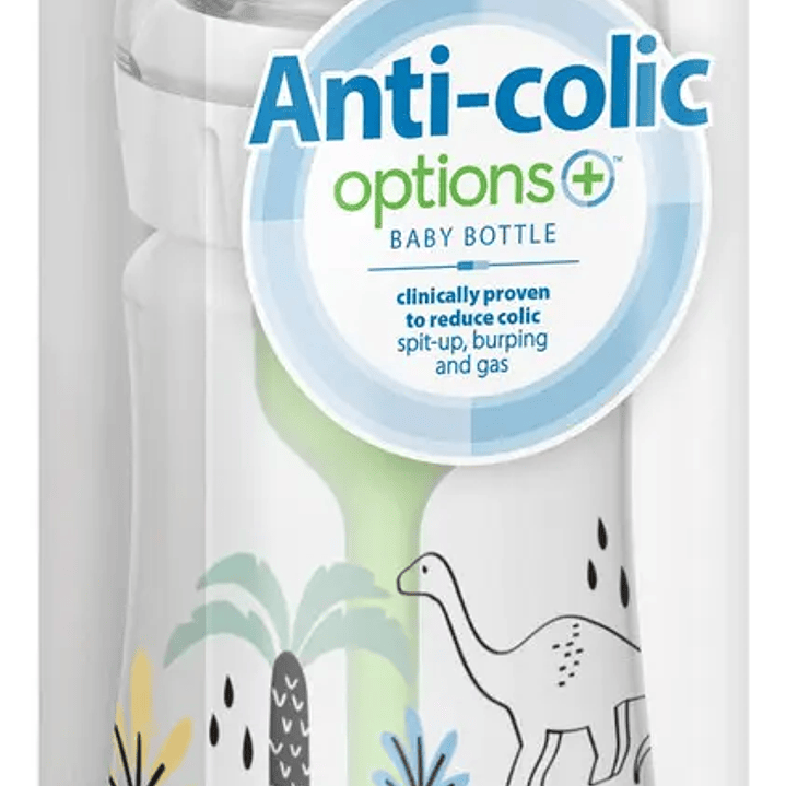 BIBERÓN OPTIONS+ BOCA ANCHA DR BROWNS POLIPROPILENO 9 OZ DINO 9