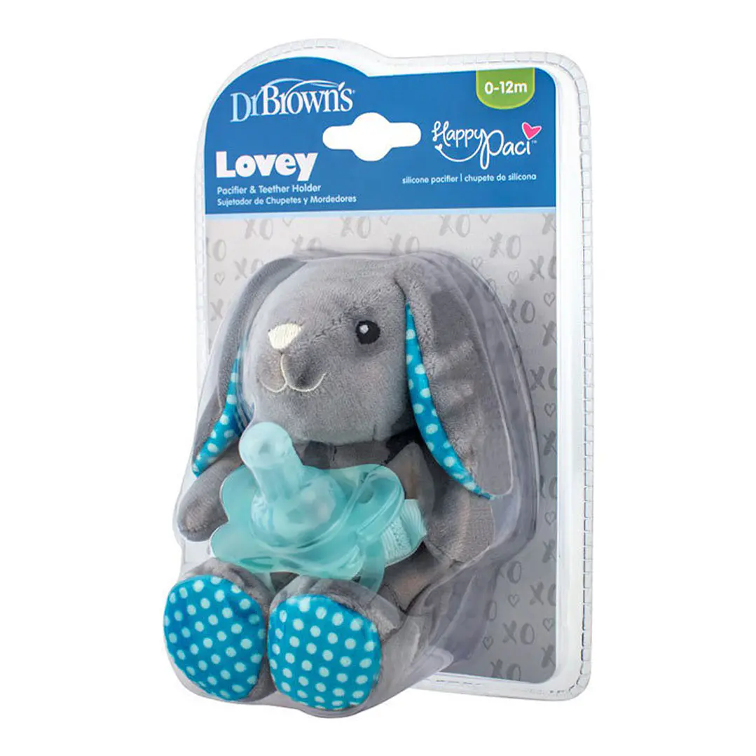 PELUCHE SUJETADOR DE CHUPONES CONEJO LOVEY 0-12M 3