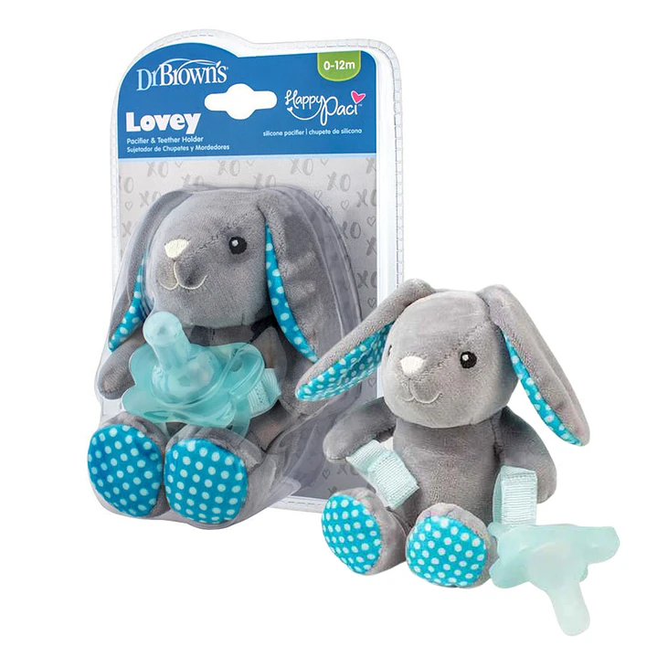 PELUCHE SUJETADOR DE CHUPONES CONEJO LOVEY 0-12M 1