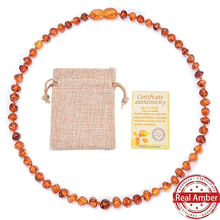 COLLAR AMBAR BALTICO PARA ADULTO COGNAC 1