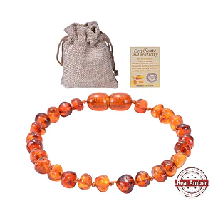 PULSERA AMBAR BALTICO PARA ADULTO COGNAC